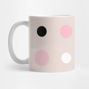 pink black and white dots Mug